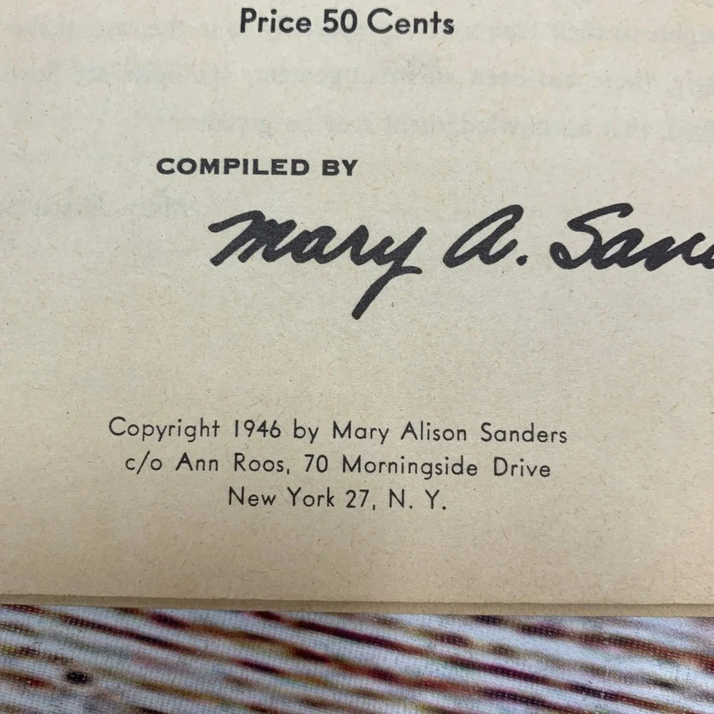 Sing High Sing Low Music Book for Singers 7 - 17 Compiled by Mary A Sanders 1946